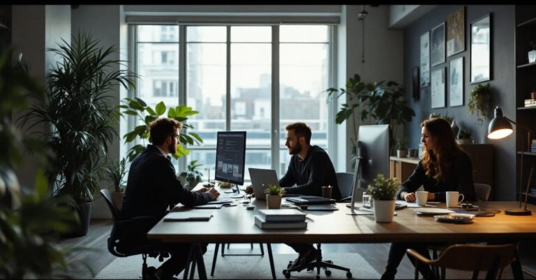 Espace numérique de travail Lille — étudiant utilisant un ordinateur dans un environnement moderne