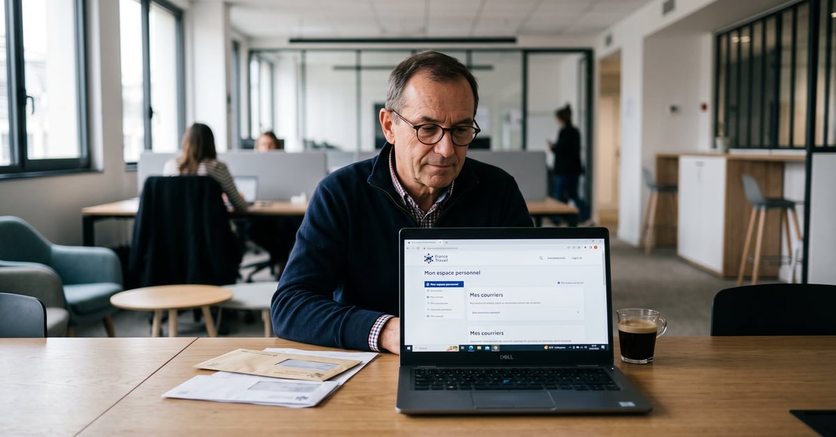 France Travail mon espace personnel mes courriers - gestion en ligne des démarches administratives