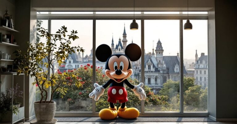 Disneyland Paris chiffre d'affaires : vue panoramique du parc d'attractions emblématique