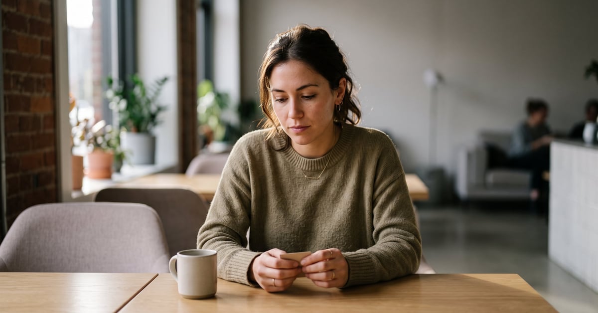 Femme posant la main sur son ventre, se demandant si elle est enceinte avant les règles